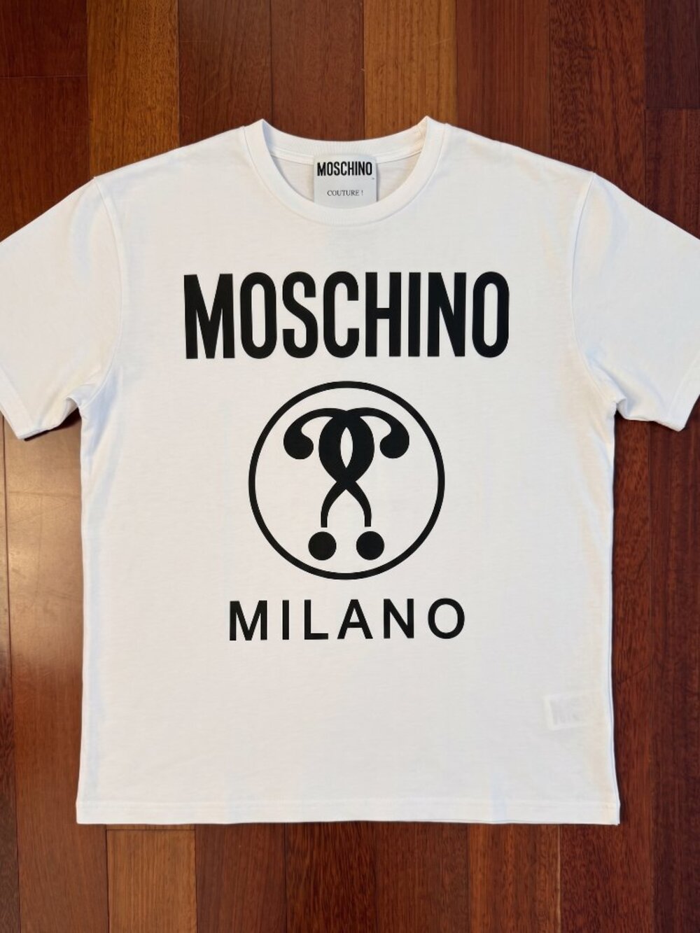MOSCHINO Women white T-shirt, Size L